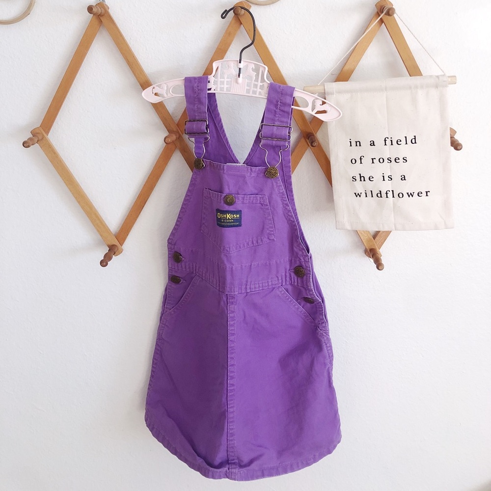 Vintage Oshkosh purple overall dress
